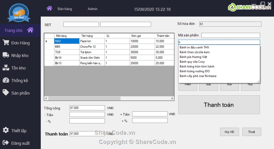 phần mềm quản lý,Code C# quản lý bán hàng,quản lý bán hàng c#,Mã nguồn quản lý bán hàng,đồ án tốt nghiệp,quản lý bán hàng